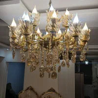 لوستر برنجی ۲۴ شعله