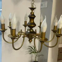 لوستر هشت شاخه برنجی|لوستر و چراغ آویز|تهران, اختیاریه|دیوار