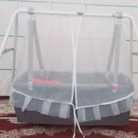 گهواره نوزادی پایه فلز با پشه بند تاشو