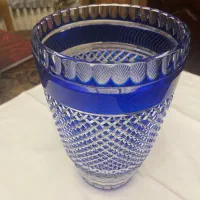 گلدان کریستال چک - رنگ آبی|کلکسیون اشیاء عتیقه|تهران, اختیاریه|دیوار