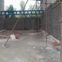 دیوار بلوک +پلاستر سفید