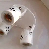 سر پیچ سقفی دو شاخه و سه شاخه|لوستر و چراغ آویز|رشت, بازار|دیوار