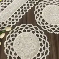 رانر رومیزی وزیر بشقابی قلاب بافی