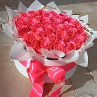 باکس گل ربانی صورتی