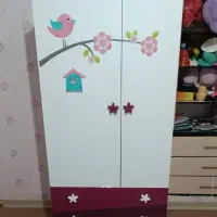 تخت کمد دومنظوره نوزادونوجوان،تشک،میز صندلی تحریر|تخت و سرویس خواب|اقلید, |دیوار