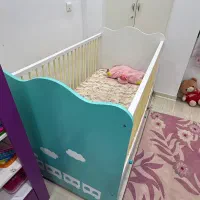 فروش تخت کودک با تشک خوشخواب|تخت و سرویس خواب|چمران, |دیوار