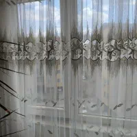پرده ی توری سالن پذیرایی