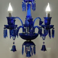 لوستر سه شاخه ی آبی، شیک و خاص