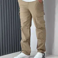 شلوار کارگو کتان نیل کمرکش بگ استایل|لباس|فردیس, فردیس|دیوار