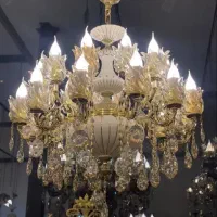 لوستر برنز مدل ترکیبی|لوستر و چراغ آویز|ساوه, |دیوار