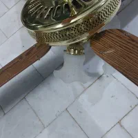 پنکه سقفی چوبی حصیری|لوستر و چراغ آویز|یزد, |دیوار