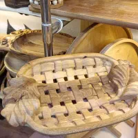 ظرف حصیری چوب گردو