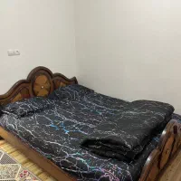 دوتا باهم تخت کامل با تشک دونفره|تخت و سرویس خواب|خمام, |دیوار