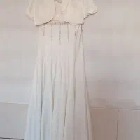 لباس ساتن شیری رنگ