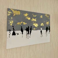 تابلو دکوراتیو مدرن ورق طلا|تابلو، نقاشی، عکس|تهران, صادقیه|دیوار