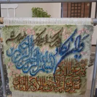 تابلو فرش،دار قالی،همراه با وسایل و نقشه