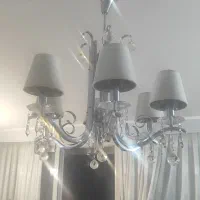 دو عدد لوستر ۶شاخه استیل