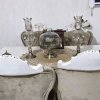 یک دست مبل هفت نفره به همراه میز ناهار خوری|مبلمان خانگی و میز عسلی|کرج, شهرک یاس شمالی|دیوار