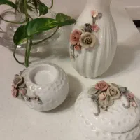 مجموعه سرامیک گل برجسته|صنایع دستی و سایر لوازم تزئینی|تهران, صادقیه|دیوار