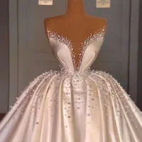 لباس عروس طرح خارجی.