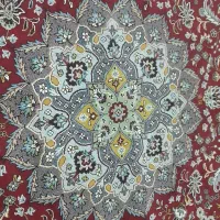 فرش زمینه سرخ تمام نخ