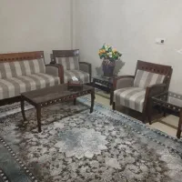 مبل هفت نفره ومیز جلو مبلی و دو عدد عسلی|مبلمان خانگی و میز عسلی|همدان, |دیوار