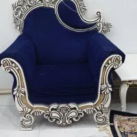 یک دست مبل هفت نفره با جلو مبلی دوتا عسلی|مبلمان خانگی و میز عسلی|آبیک, |دیوار