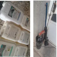 کپسول اتش نشانی وتعدای دبه(گالن) ۴لیتری و۵لیتری