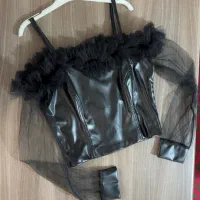 بلوز چرم و دامن