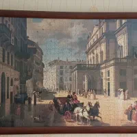 پازل ۱۰۰۰تکه، تابلو نقاشی و منظره، قاب A4 با شیشه