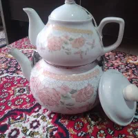 کتری لابی سالم سالم باقوری چینی یک رنگ ست