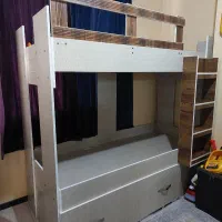 تخت دو طبقه با کشو|تخت و سرویس خواب|قدس, شهر‌قدس|دیوار