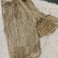 پرده ریسه ای طلایی بسیر زیبا