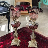چراغ پایه آنتیک دنسی دوپوست|صنایع دستی و سایر لوازم تزئینی|تهران, شوش (باغ آذری)|دیوار
