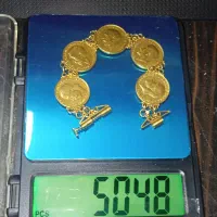 دستبند قدیمی طلای ۱۸ عیار