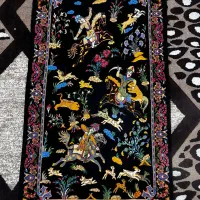 قالی شکارگاه دست باف|فرش|مسجد سلیمان, |دیوار