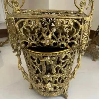 ست سطل و جا دستمالی برنز نو و سنگین