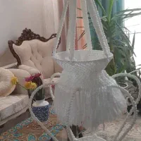 جای گلدانی مکرومه بافی