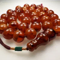 تسبیح ۳۳عددی کهربای شمش اروپایی غول کد ۱۸۹