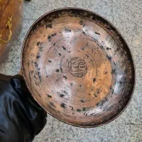 بشقاب آنتیک مس قاجار قدیمی