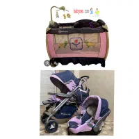 ست تخت پارک،گهواره،کالسکه،کریر،ساکBabyLuxe انگلیس
