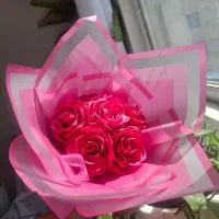 دسته گل روبانی زیبا و تمیز