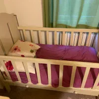 ۲عدد تخت کودک با تشک|تخت و صندلی بچه|رویان, |دیوار