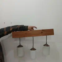 لوستر چوبی بسیار شیک و نو|لوستر و چراغ آویز|سقز, |دیوار