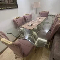 ست کامل مبل استیل ۷نفره + ناهارخوری ۸ نفره