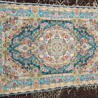 فرش  دستبافت جفت زرنیم چله ابریشم