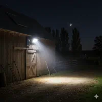 نور افکن و پنل سولار در مجموعه پروژکتور خورشیدی