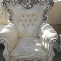 مبل هفت نفره استیل با عسلی