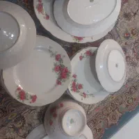 چینی گلسرخی قدیمی و اصل