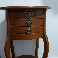 میز تلفن چوبی